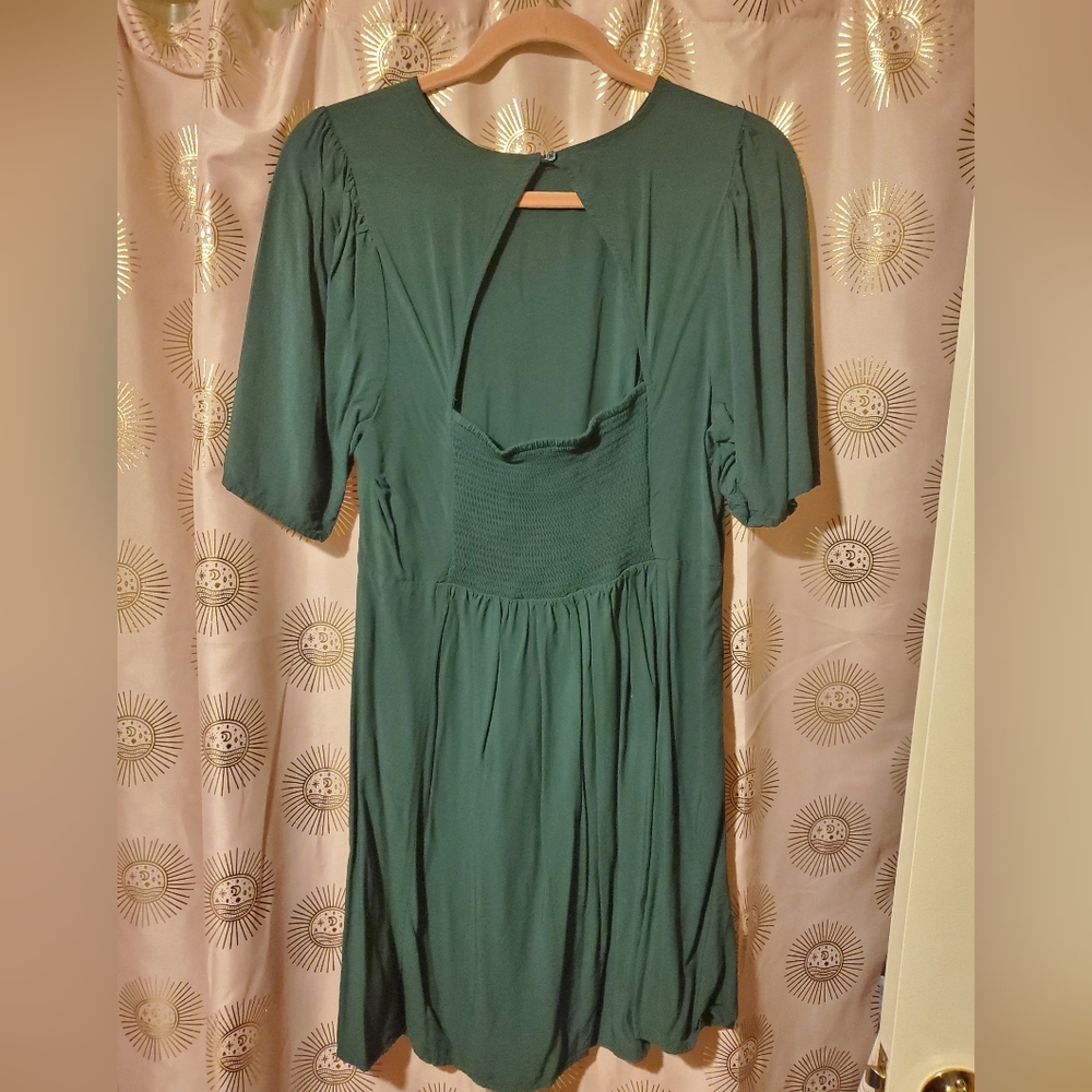 Open Back High Neck Mini Dress